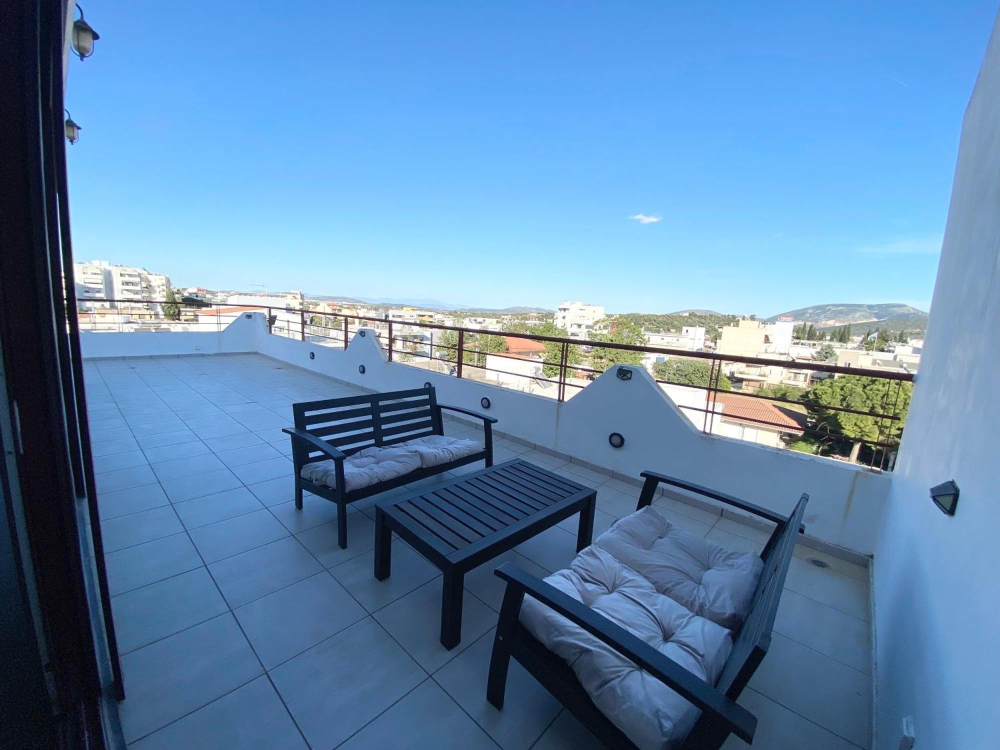 Luxury View Apartment 10Min From Athens Airport Koropíon Dış mekan fotoğraf