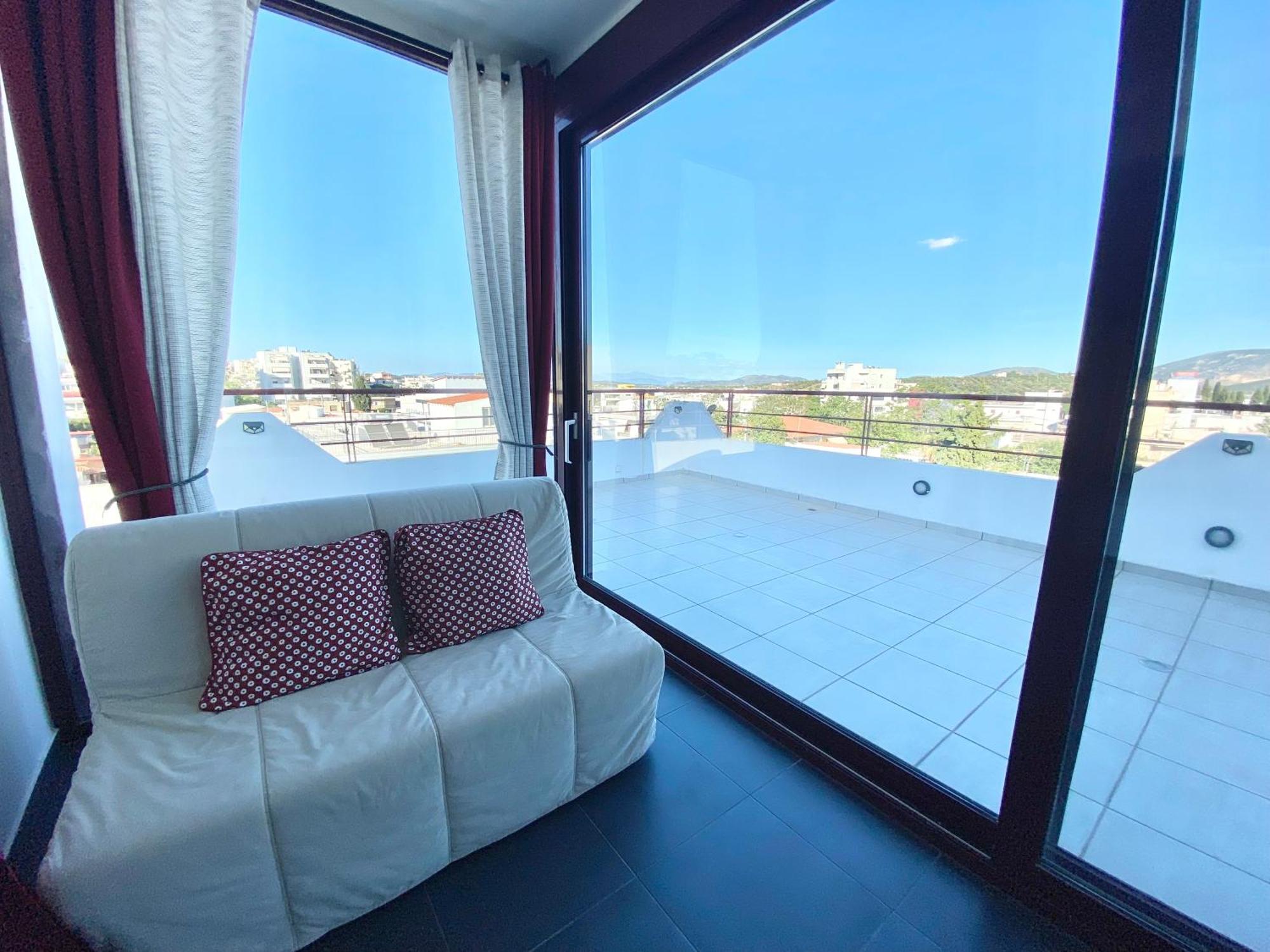 Luxury View Apartment 10Min From Athens Airport Koropíon Dış mekan fotoğraf
